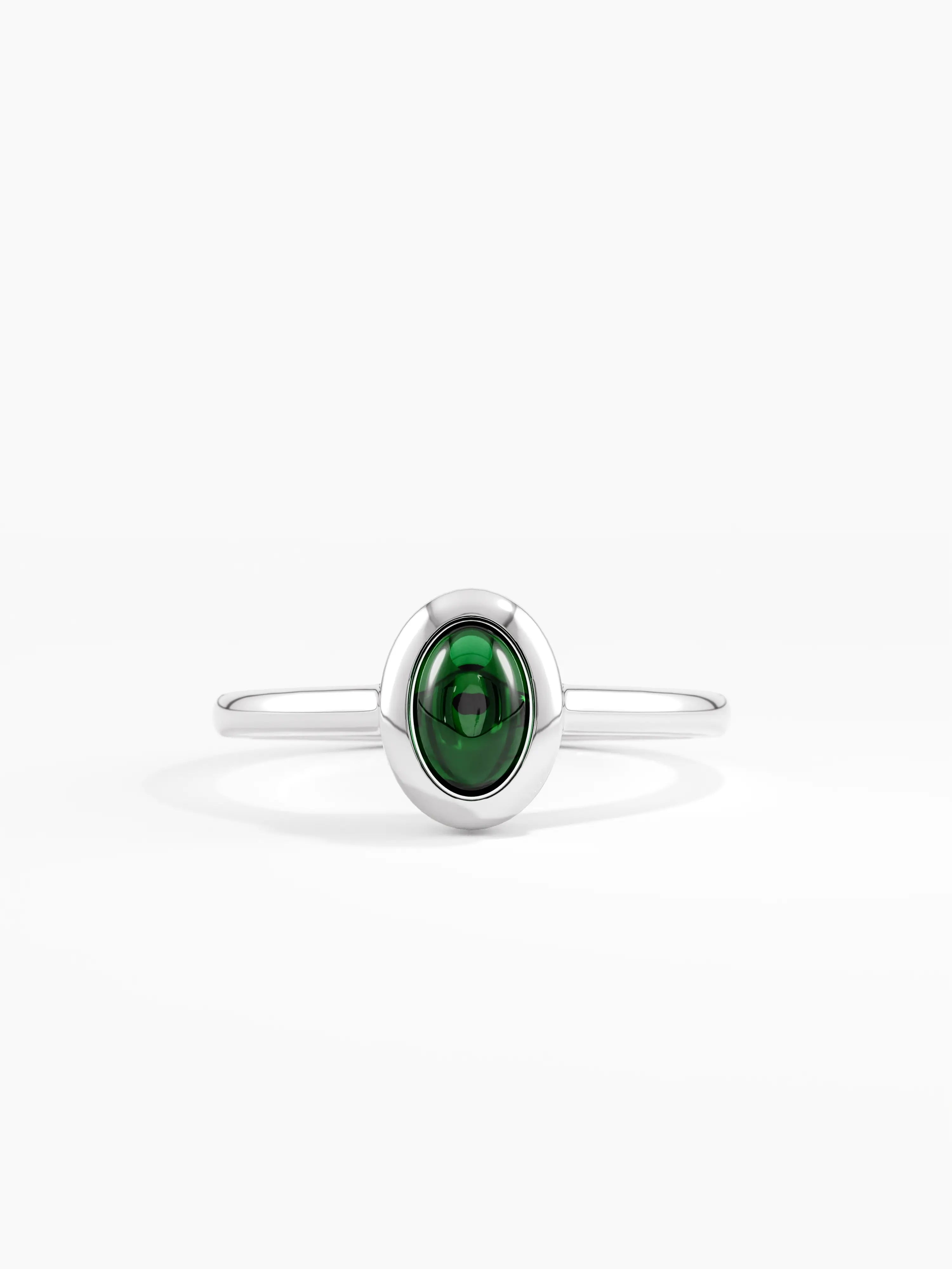Emerald Engagement Ring, solid gold ring, view 7 | DiaFifth