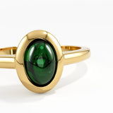 Emerald Engagement Ring, solid gold ring, view 2 | DiaFifth