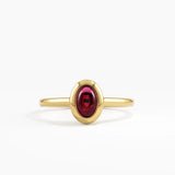 Garnet Engagement Ring, solid gold ring | DiaFifth