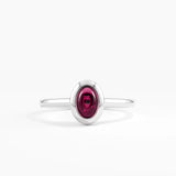 Garnet Engagement Ring, solid gold ring, view 7 | DiaFifth