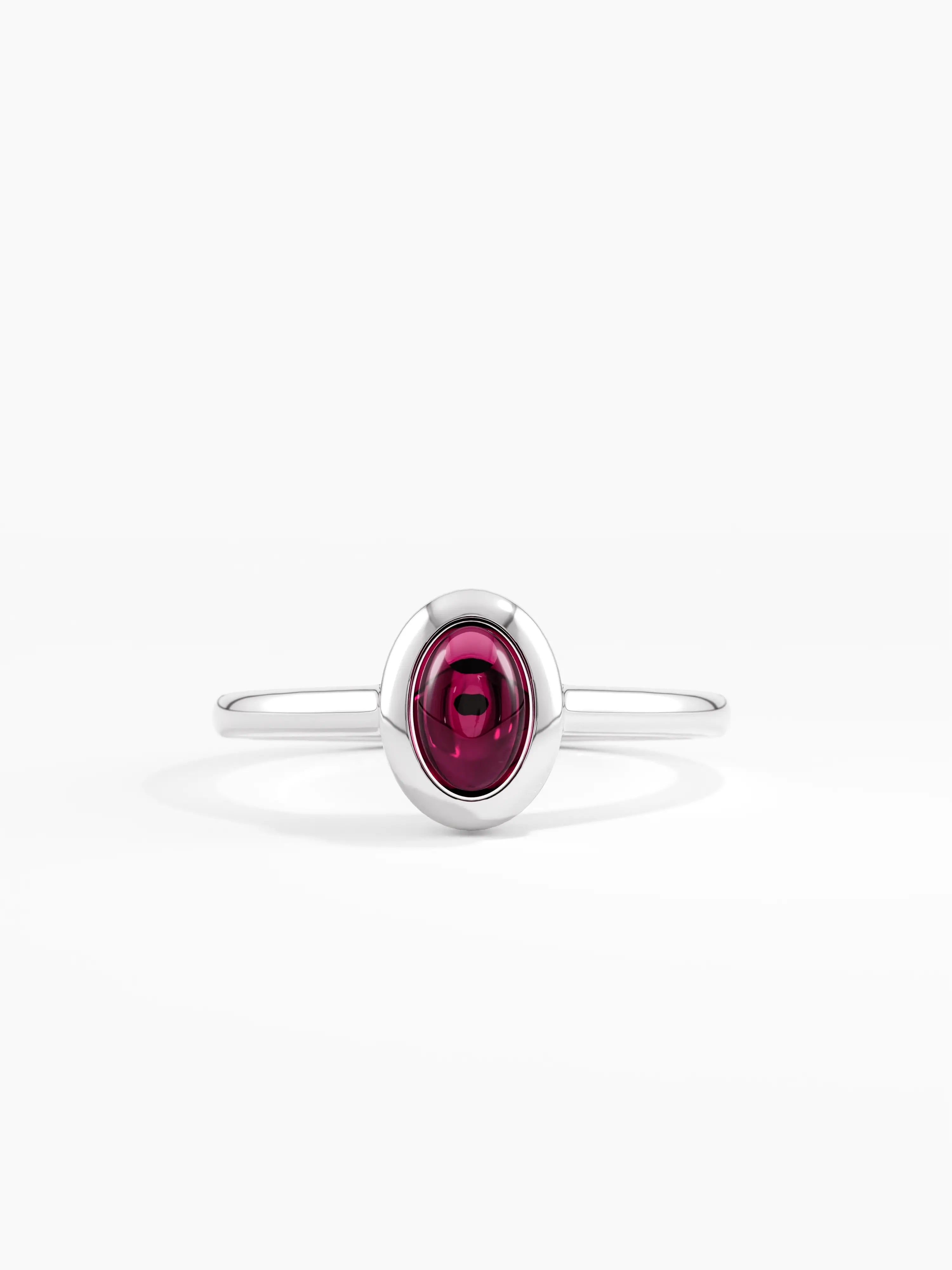 Garnet Engagement Ring, solid gold ring, view 7 | DiaFifth