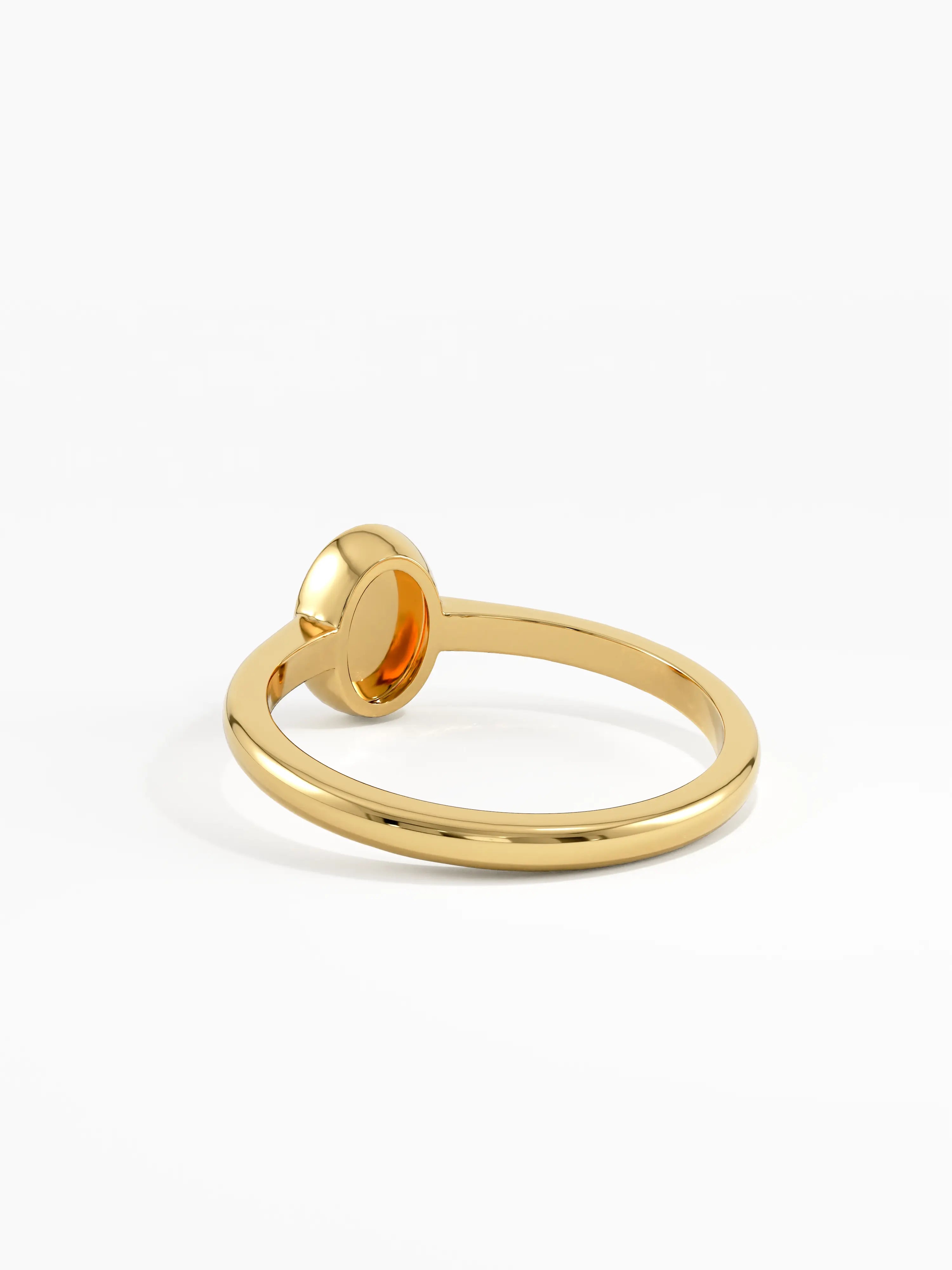 Garnet Engagement Ring, solid gold ring, view 4 | DiaFifth