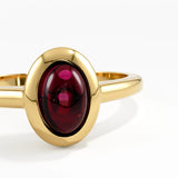 Garnet Engagement Ring, solid gold ring, view 2 | DiaFifth