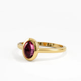 Garnet Engagement Ring, solid gold ring, view 8 | DiaFifth