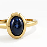 Bezel Sapphire Engagement Ring, solid gold ring, view 7 | DiaFifth