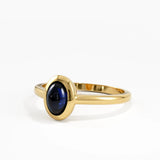 Bezel Sapphire Engagement Ring, solid gold ring, view 8 | DiaFifth