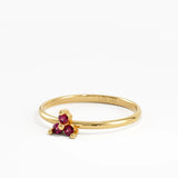 Ruby Trefoil Stacking Ring, solid gold ring, view 8 | DiaFifth