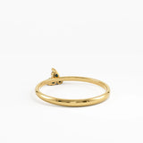 Sapphire Trefoil Stacking Ring, solid gold ring, view 4 | DiaFifth