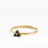 Sapphire Trefoil Stacking Ring, solid gold ring, view 8 | DiaFifth