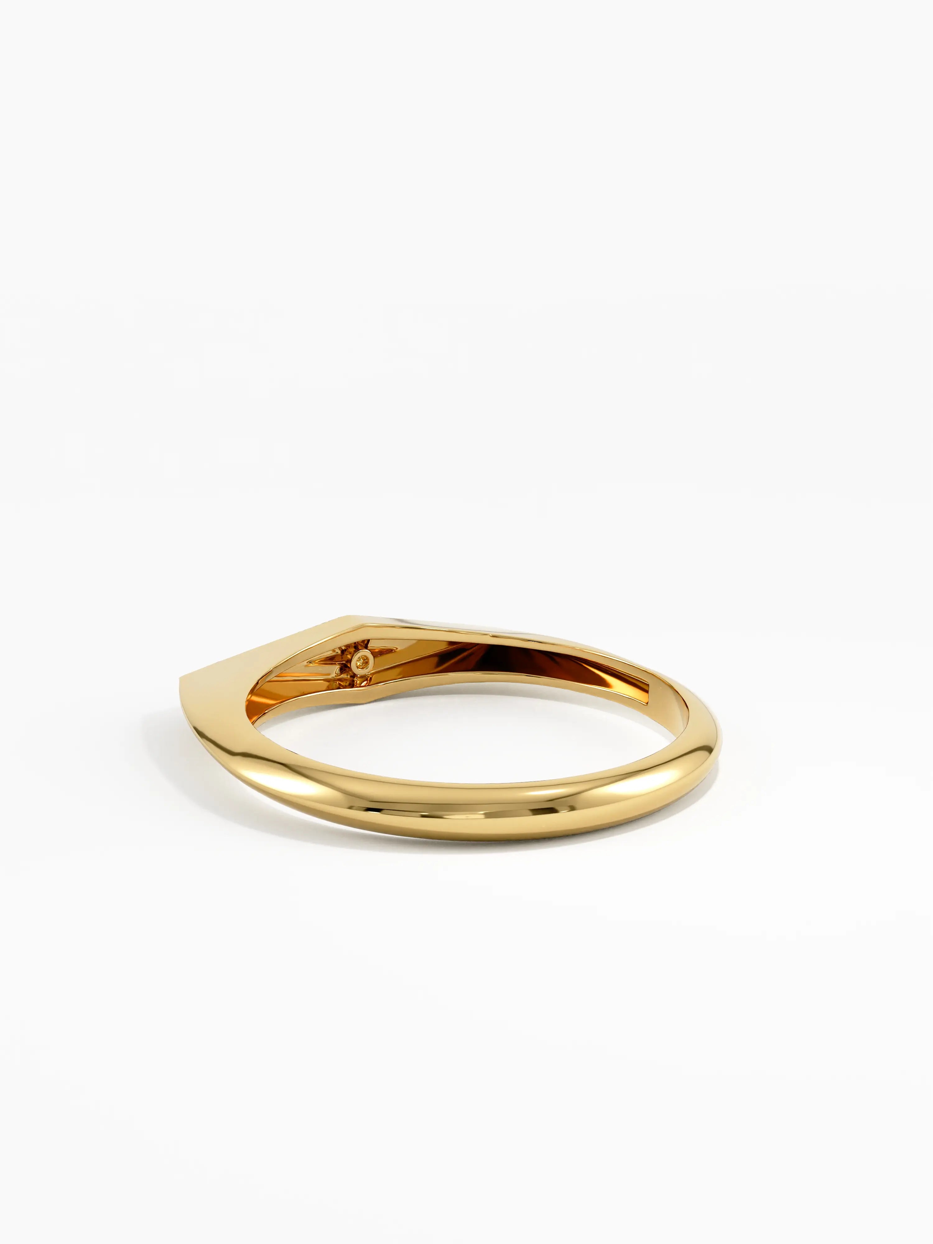 Sapphire Star Signet Ring, solid gold ring, view 4 | DiaFifth