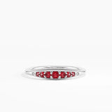 Garnet Stacking Ring, solid gold ring, view 7 | DiaFifth
