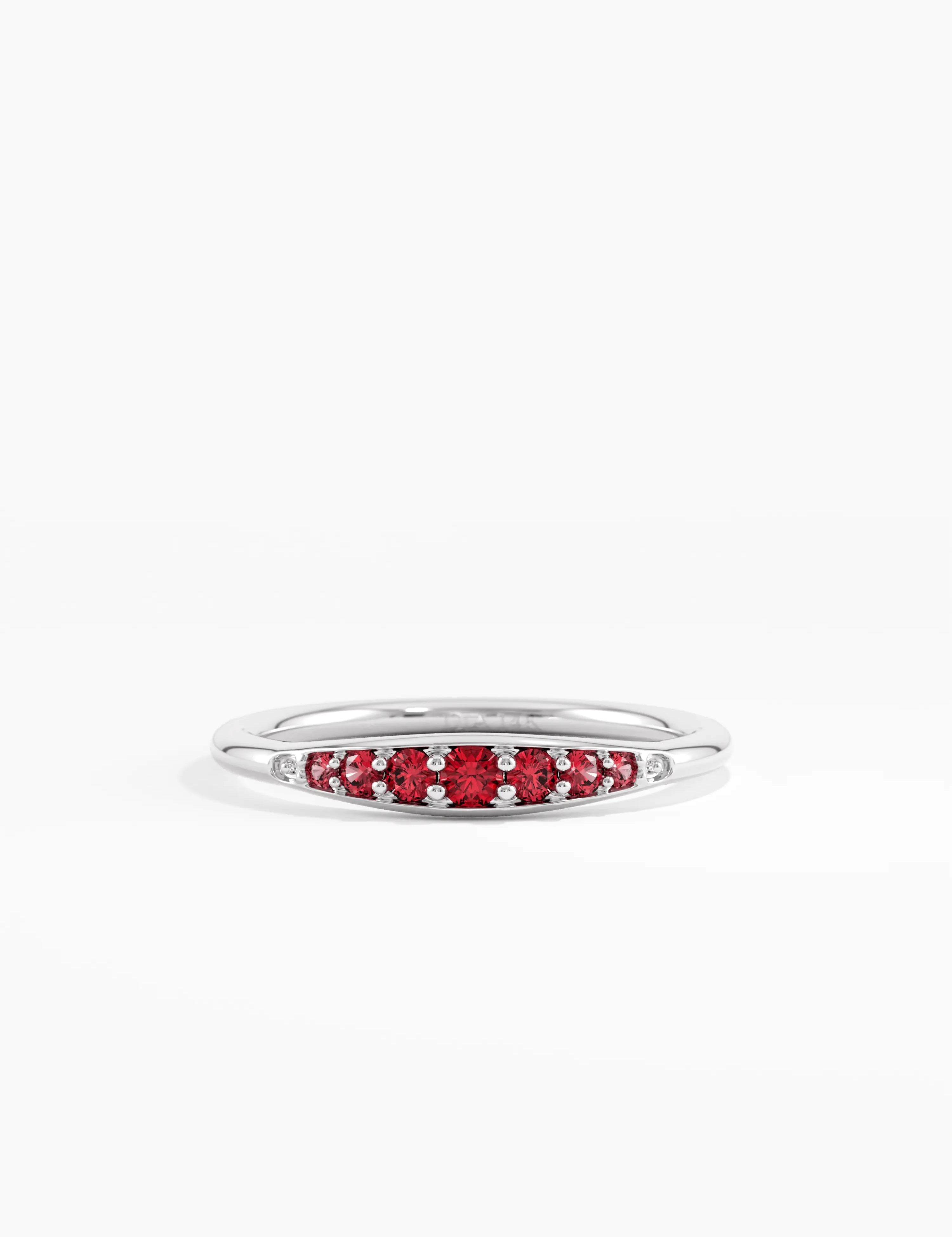 Garnet Stacking Ring, solid gold ring, view 7 | DiaFifth