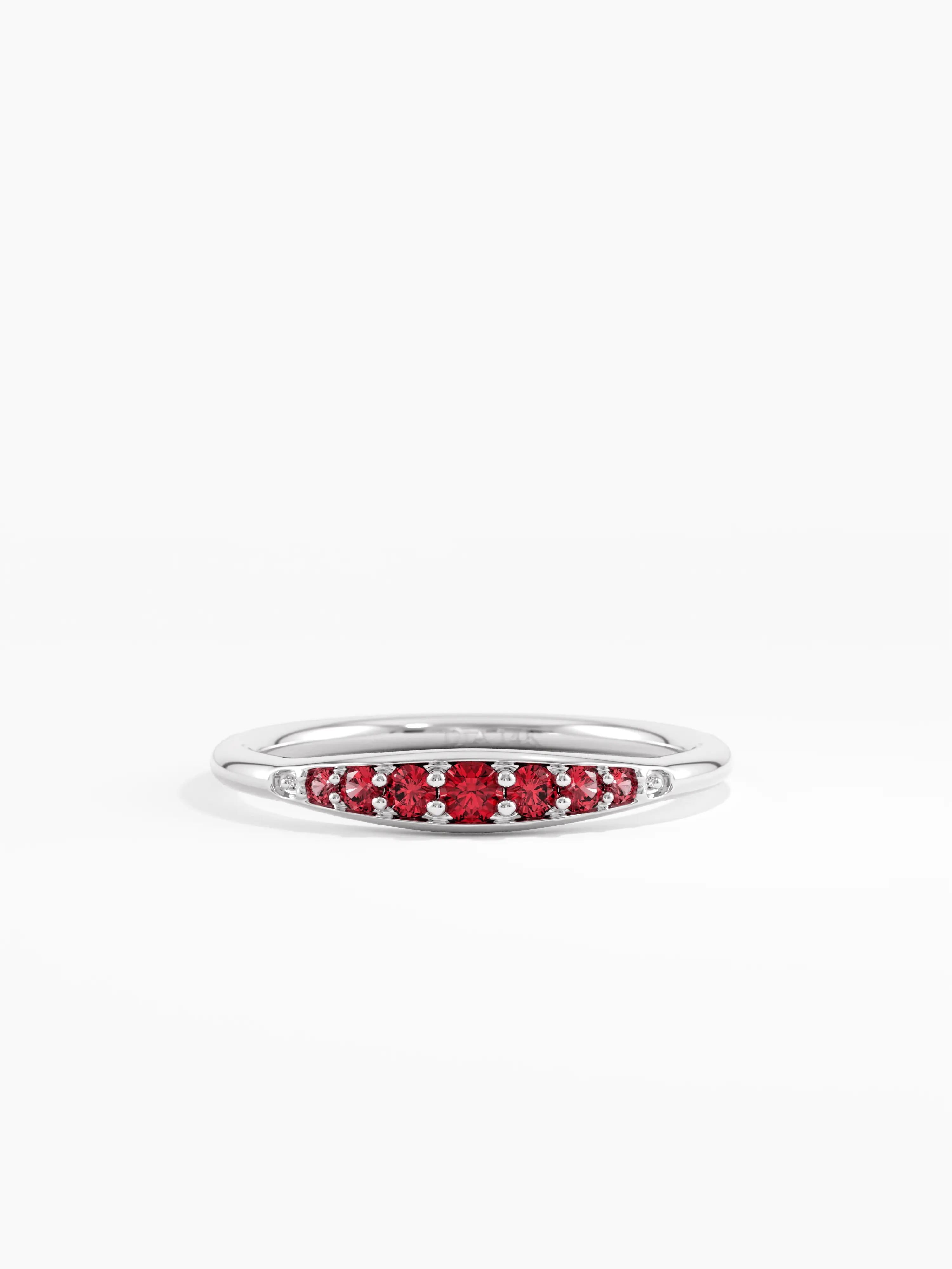 Garnet Stacking Ring, solid gold ring, view 7 | DiaFifth