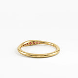Garnet Stacking Ring, solid gold ring, view 4 | DiaFifth