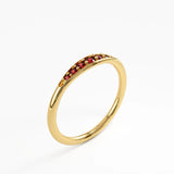 Garnet Stacking Ring, solid gold ring, view 5 | DiaFifth