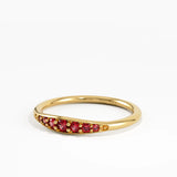 Garnet Stacking Ring, solid gold ring, view 8 | DiaFifth