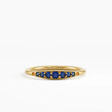 Sapphire Stacking Ring, solid gold ring | DiaFifth