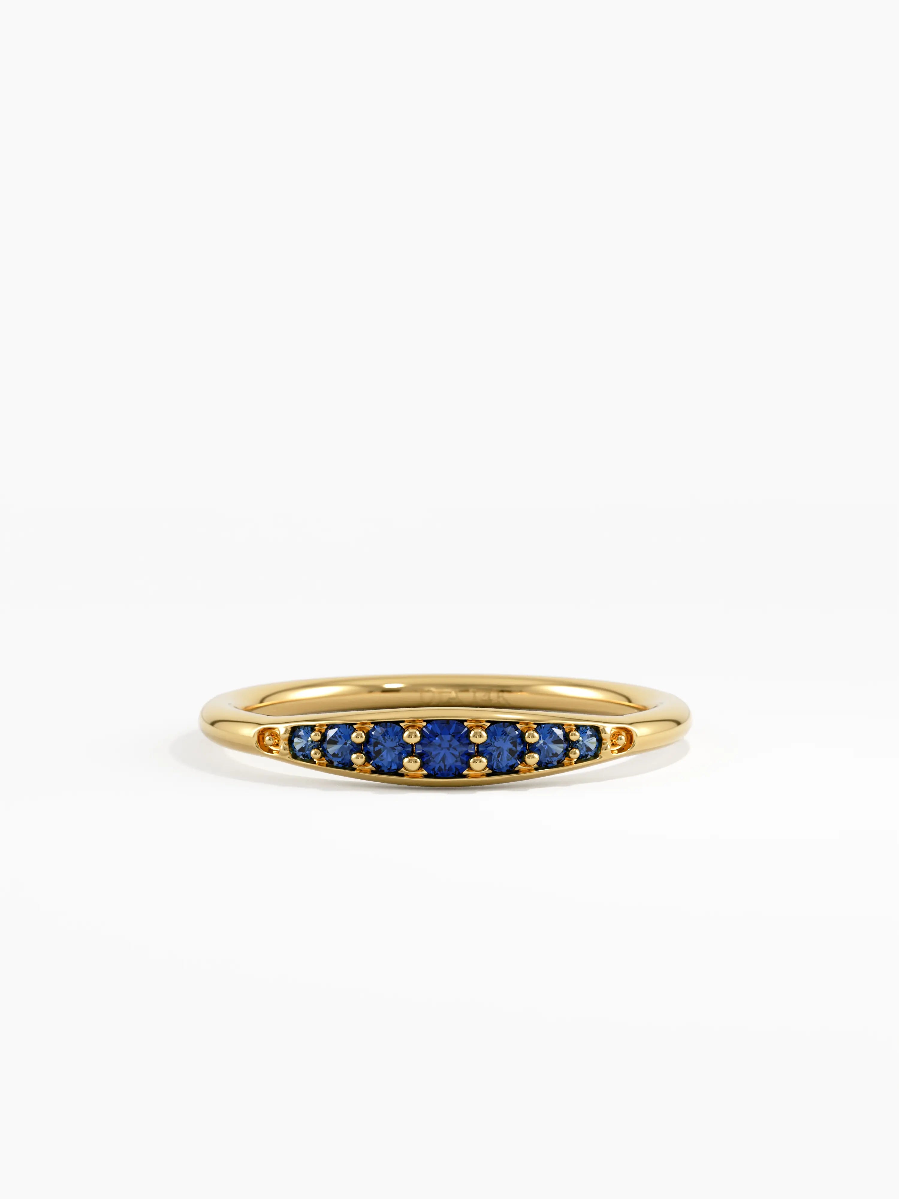 Sapphire Stacking Ring, solid gold ring | DiaFifth