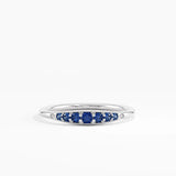 Sapphire Stacking Ring, solid gold ring, view 7 | DiaFifth