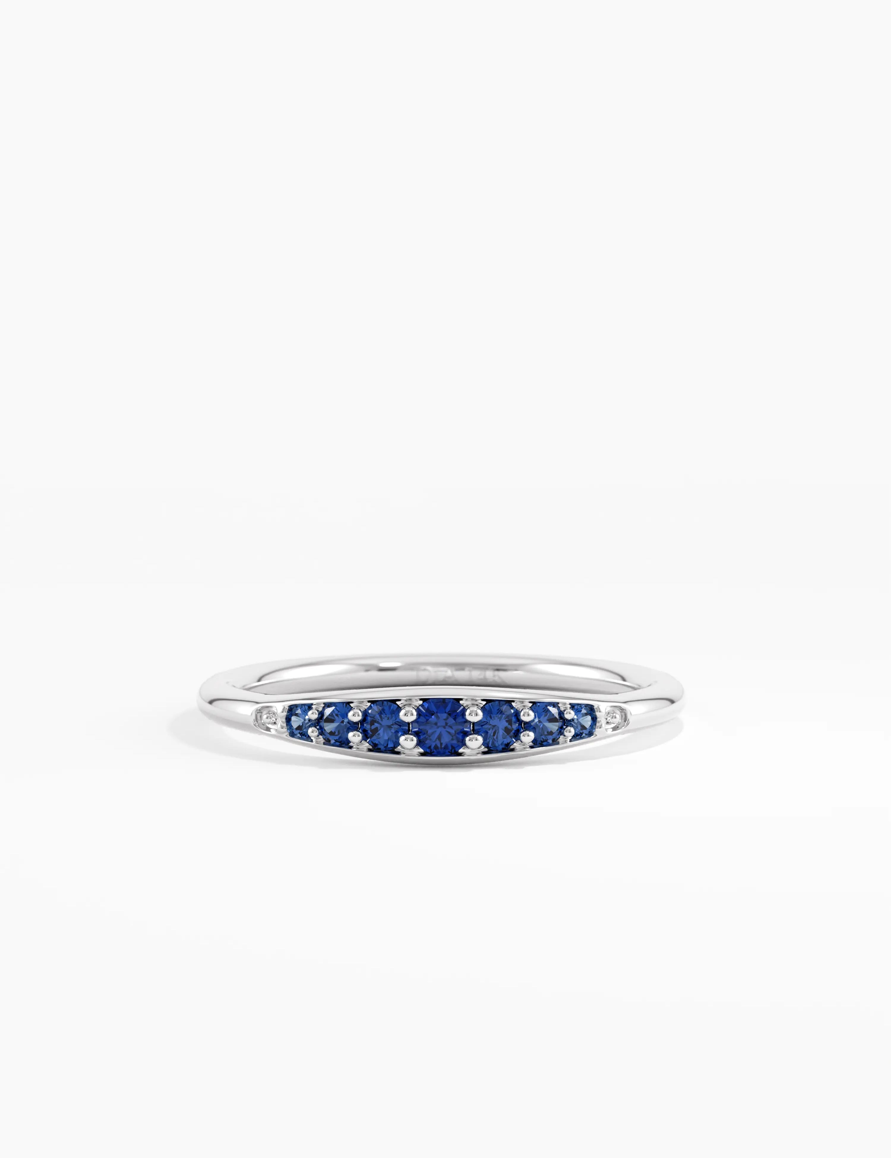 Sapphire Stacking Ring, solid gold ring, view 7 | DiaFifth