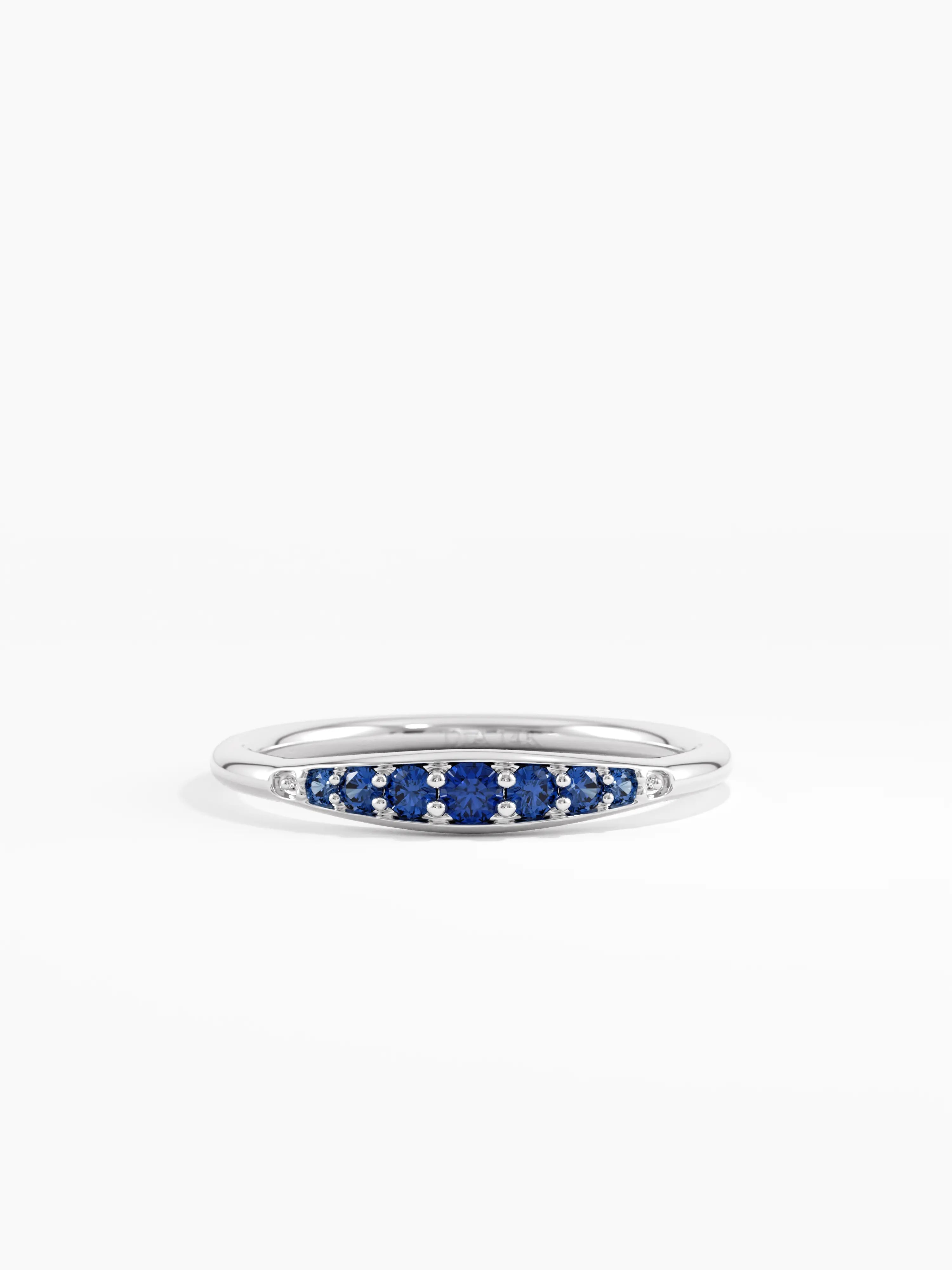 Sapphire Stacking Ring, solid gold ring, view 7 | DiaFifth