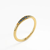 Sapphire Stacking Ring, solid gold ring, view 5 | DiaFifth