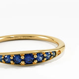 Sapphire Stacking Ring, solid gold ring, view 2 | DiaFifth