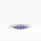 Amethyst Stacking Ring, solid gold ring, view 7 | DiaFifth