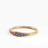 Amethyst Stacking Ring, solid gold ring, view 8 | DiaFifth