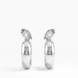 Bezel Marquise Earrings, solid gold earrings, view 4 | DiaFifth