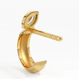 Bezel Marquise Earrings, solid gold earrings, view 7 | DiaFifth