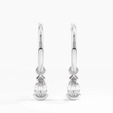 Pear Stud Earrings, solid gold earrings, view 4 | DiaFifth