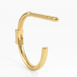 Baguette Stud Earrings, solid gold earrings, view 7 | DiaFifth