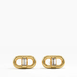 Baguette Stud Earring, solid gold earrings | DiaFifth