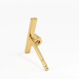 Bar Stud Earrings, solid gold earrings, view 7 | DiaFifth