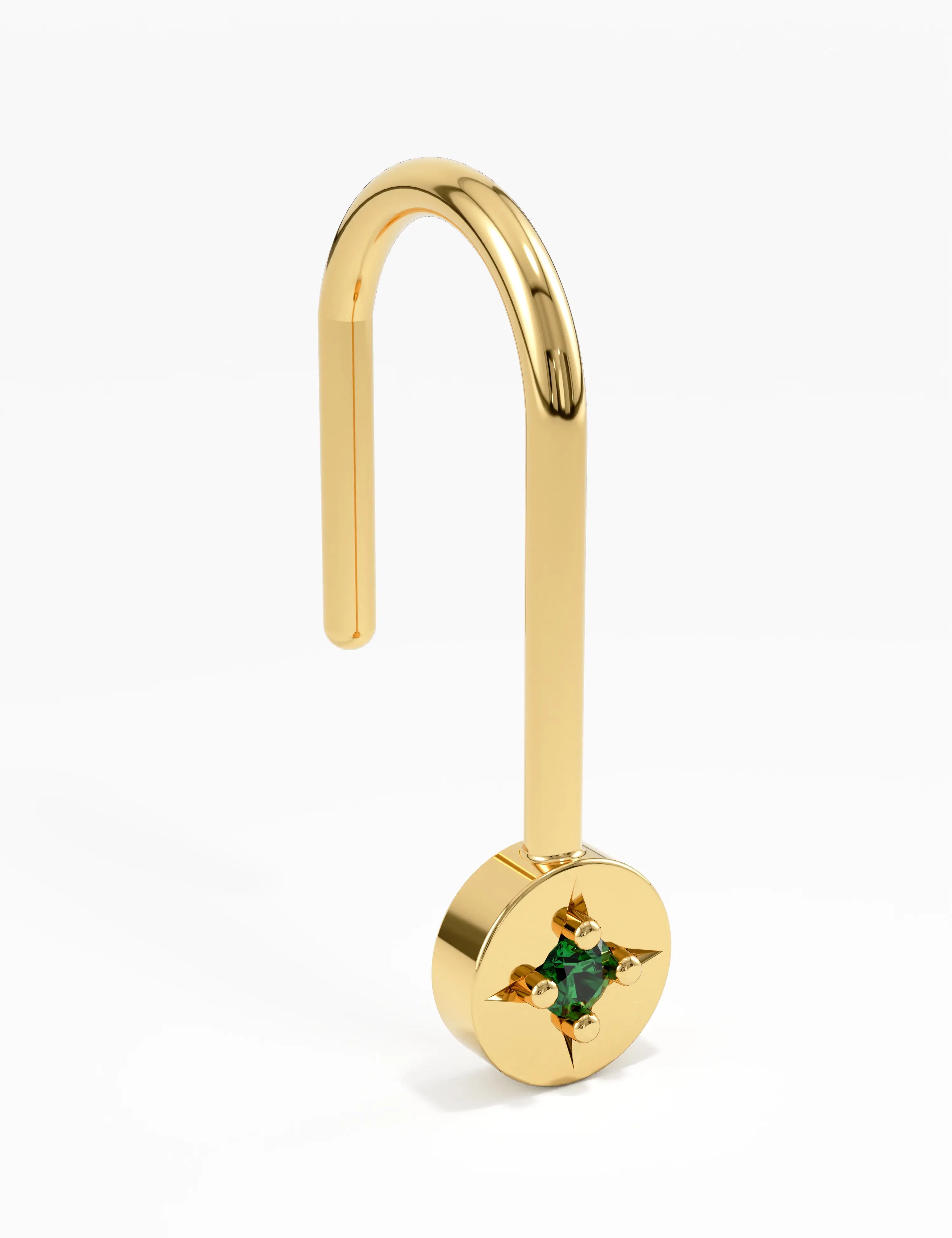 Emerald Threader Earring