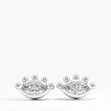 Evil Eye Stud Earrings, solid gold earrings, view 4 | DiaFifth