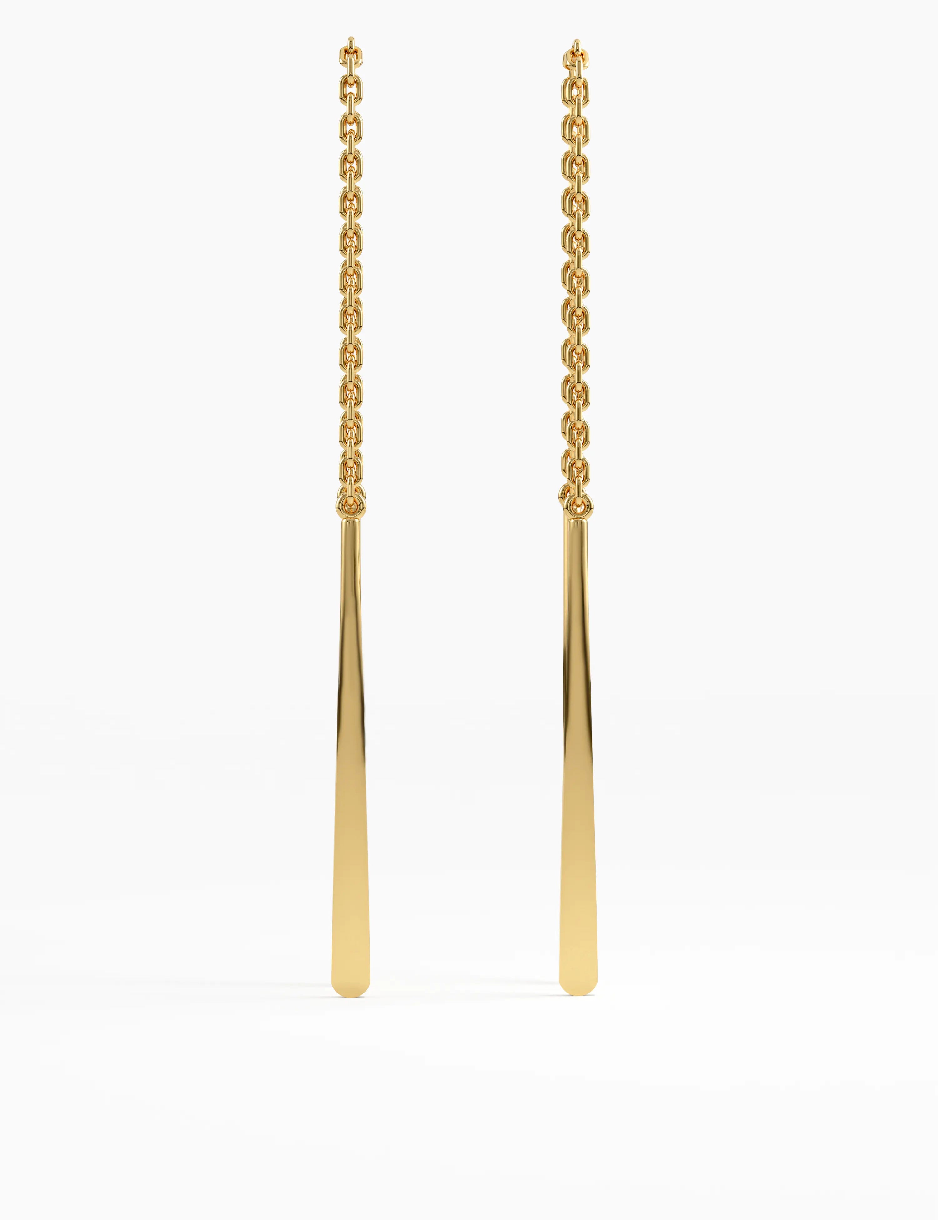 Chain Threader Earrings in 10K