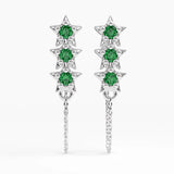 Star Emerald Earrings
