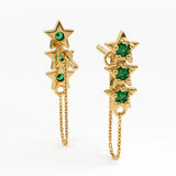 Star Emerald Earrings