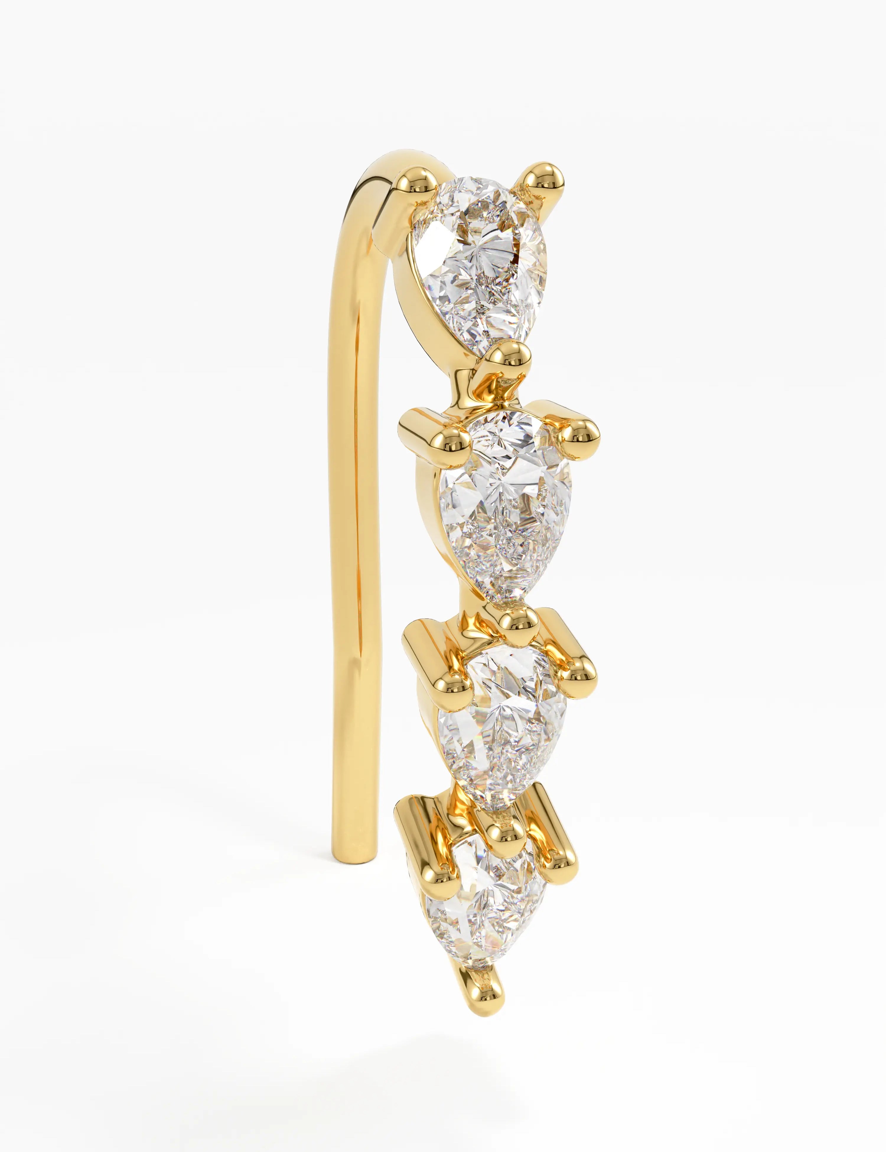 Pear Threader Earrings