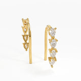 Pear Threader Earrings