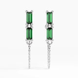 Emerald Baguette Earrings
