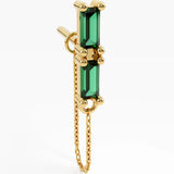 Emerald Baguette Earrings