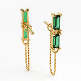 Emerald Baguette Earrings