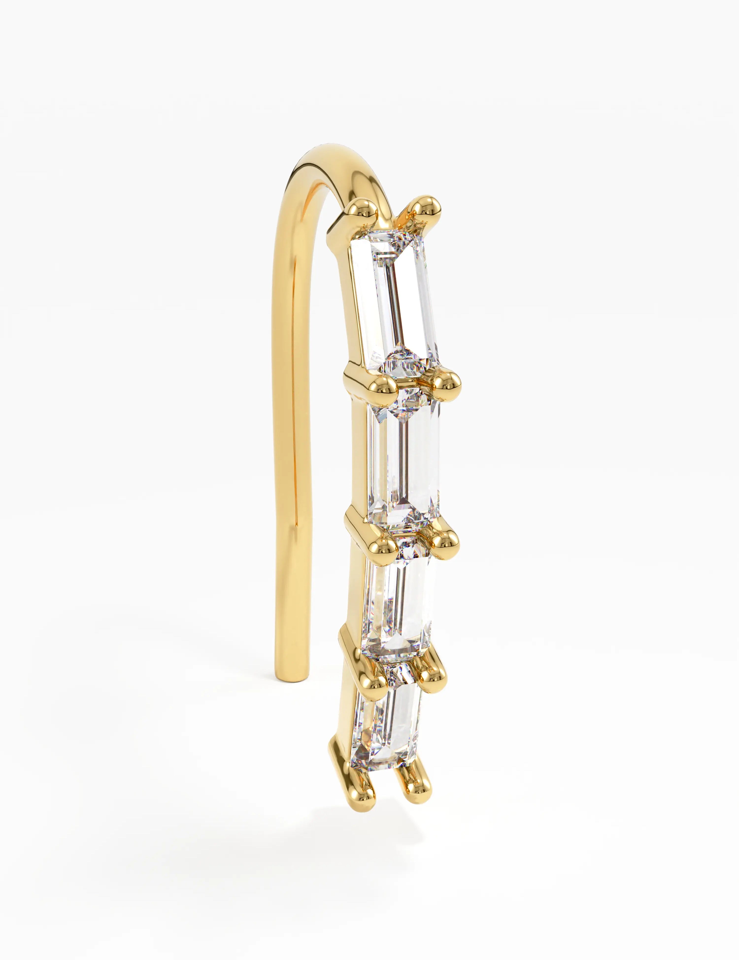 Baguette Threader Earrings