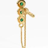 Emerald Dot Earrings