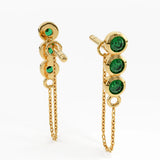 Emerald Dot Earrings