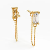 Baguette Chain Earrings