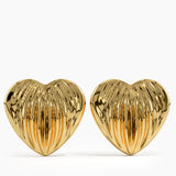 Chunky Heart Stud Earrings